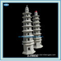 Hand Carved Oriental Stone Pagoda Ornaments For Garden